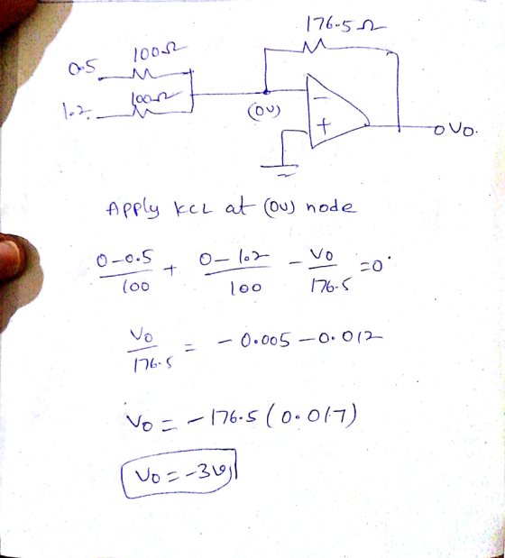 76 5 (ov) O. Apply kCL at-(N) node 176, 〈 -0.005-0.0(2-