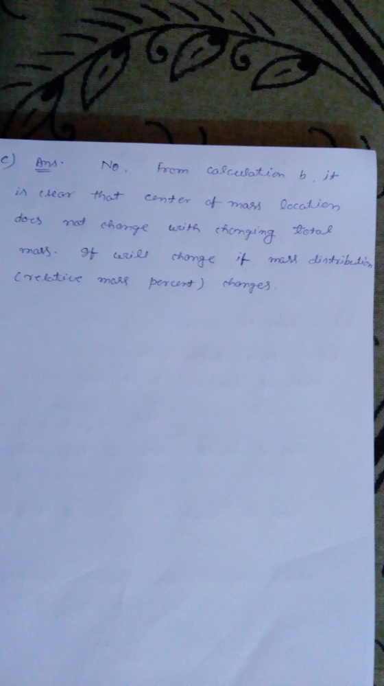 c) . Nle, from calculat ion b.it intkor that 댜mt er of-.maM Oocation eナ。