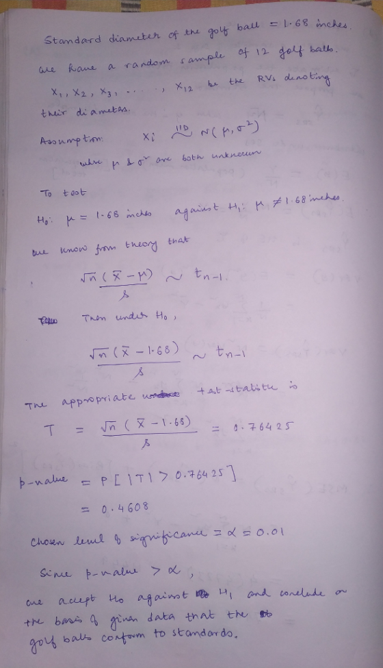 Standard dian-te九of the gol, ball t b68,inched t68 mcto ~レ9-1 Th Appropriate u at italitiu ニ か7.64 2S- ニ 0.4608 thebns 4n data that th t a conm to standar do,
