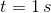 t=1\,s