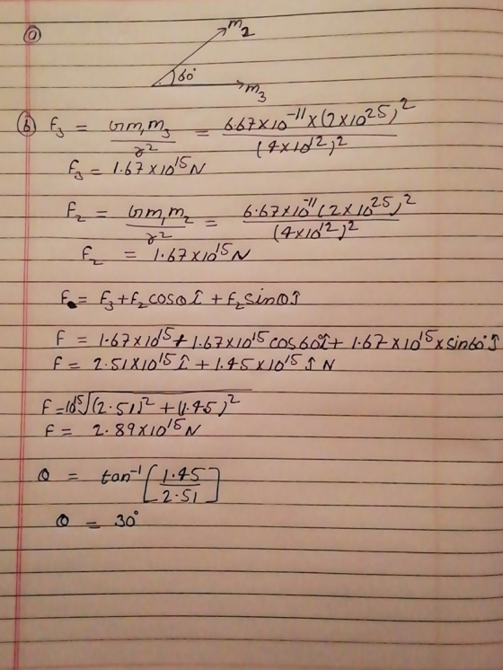 Mz 6 f - Gimm, 6:67x10 + (2x1025) 14x102; 2 f = 1.67X105N fx - lomme 6:67/10[ZLOCO { = 1.67X10N for fz+f_coso 2 + fysisoj F