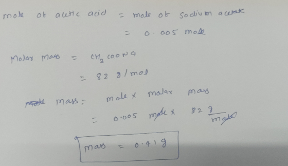 Mode ot autic aid - male o S0diu m auak o 005 mole Molas mas -1 CH2 COONG 82 9/mor 17 emas malar male x may 82 9 mak Mars 0.4