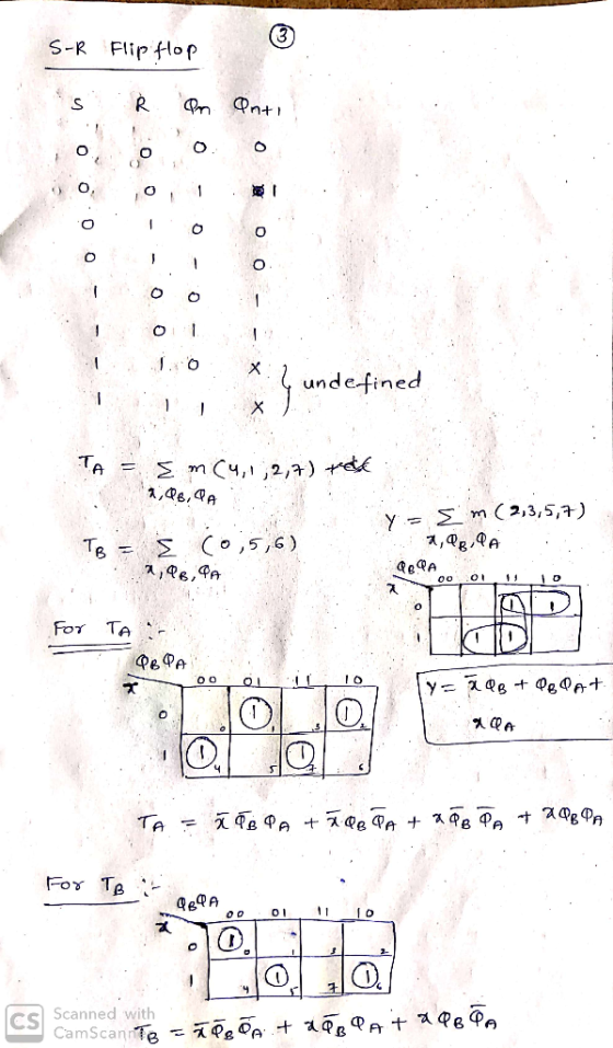 S-R Flip flop k an anti! jo;0, i el ö. yoooo- : 0 10 X 1 undefined = Em (4,12,7) to y = m ( 2,3,5,7) 18 = 2,98,9A (0,5,6) 2,9