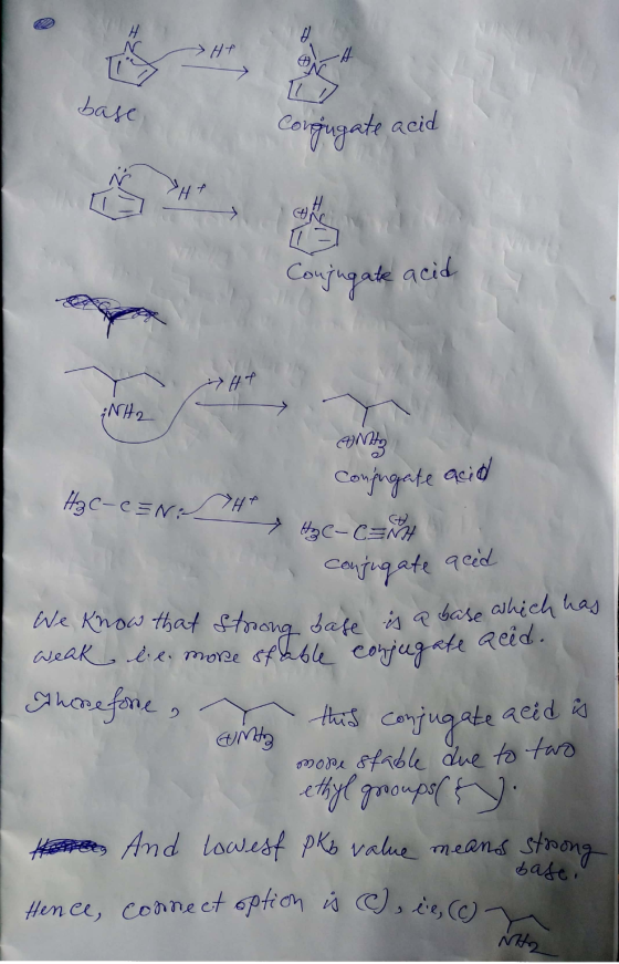 HT base congugate acid Ñ YHP Conjugate acid - HP INH2 Nit Conjugate acid H3C-CEN: HOC-C=NH ! conjugate acid unta We know that