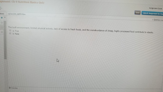inment: Ch 9 Nutrition Basics Quiz Assignment Score Save Submit Assignment for Gre ons si2nciSh_ch09.04m Question 40 The buil