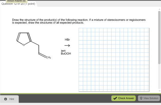 Draw the structure of the product(s) of the follow