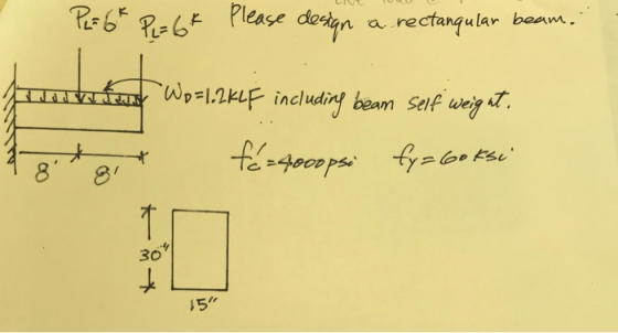 Pi-6 Please don a rectangular boam. Wo-I.2KLF including beam Self weig . fl-poor ps 81 T 30 5