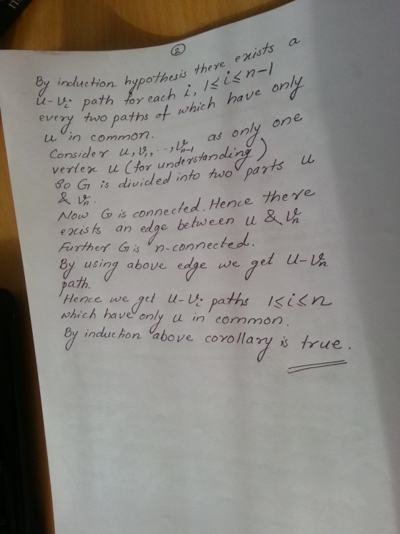 By ineluction hypothe L s of which have onh as only one Consider u,,l, verterx u (for undersandi So G7、s divided into hoa paH