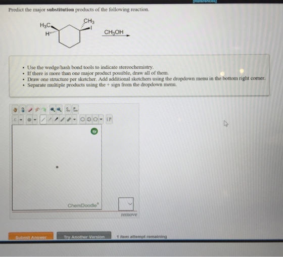 Predict the major substitution products of the fol