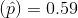 (p) = 0.59