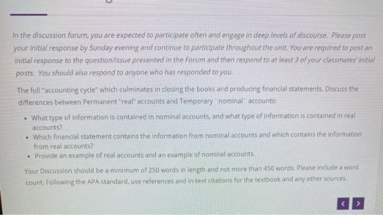 In the discussion forum, you are expected to participate often and engage in deep levels of discourse. Please post your initi