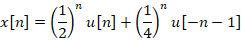 x[n] (6) a[n] +4). u[-n - 1]