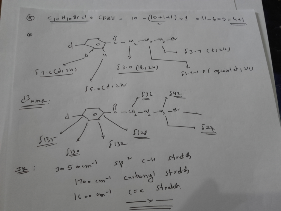 cloH1o Br clo COBE = 10 -(10+141) + 1 = 11-6=5=441 .. - CH₂ - 4₂ - BV h 83-1 (tiall) 83.0 (tizu) 57.5(di 24) 51-1-1.8 ( quint