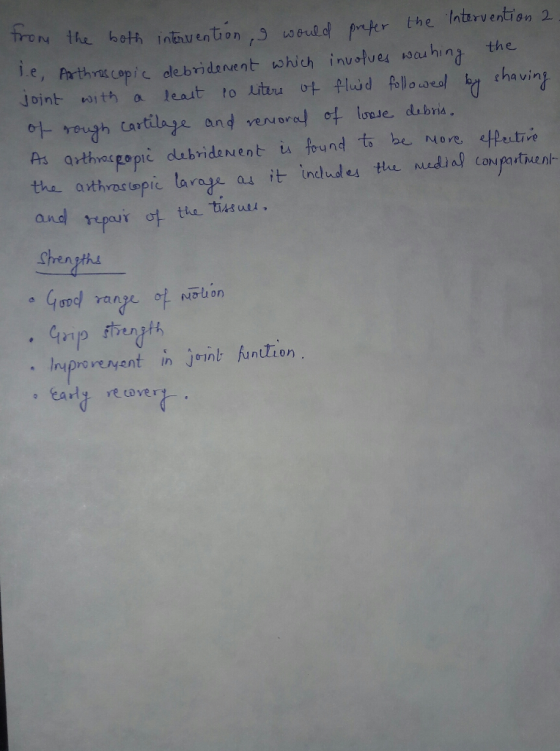 rom ihe both intwention3 usepr the Intarvention 2 opic dlebridenent wwhich invstue sa hing the. leat by havin 어. an veNo udes the medial conparthent tha arthras topic larae a it ind and tepaur of the ies ur Shren Strengths Nou on early recovery-