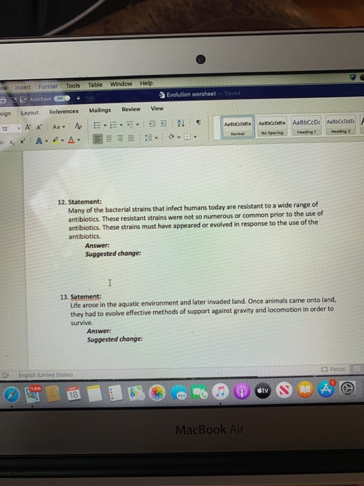 W insert Format Tools sign Layout References 12 A A A A XX A..A E Table Window Help 2 Evolution worsheet - Saved Mailings Rev