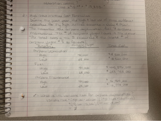 absorption costing ? 100 x 3.58 = 13,833. High-Low Method Cost Formulas During the past year, the high & low use of three ouf