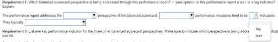 Requirement 7. Which balanced Scorecard perspective is being addressed through this performance report? In your opinion, is t