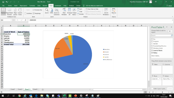 H55 Max Min.xlsx Pivot Table Tools Reysollan Sivasankar CMB OES File Home Insert Page Layout Formulas Data Review View Develo