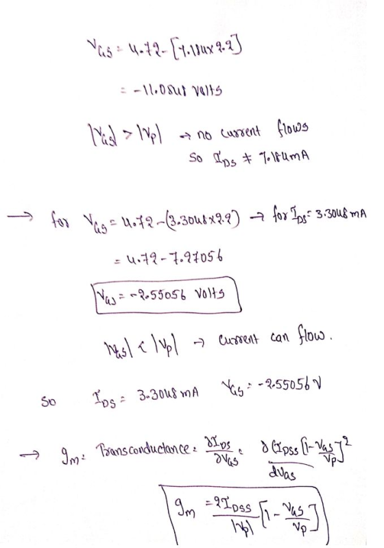 Vas 4.22. [+lux 2.2] =-11.osur volts Wash > lvpl a no current flows So lps & T. 18 UMA -> for Vas 0.42-13.30u94) for Log 3:30