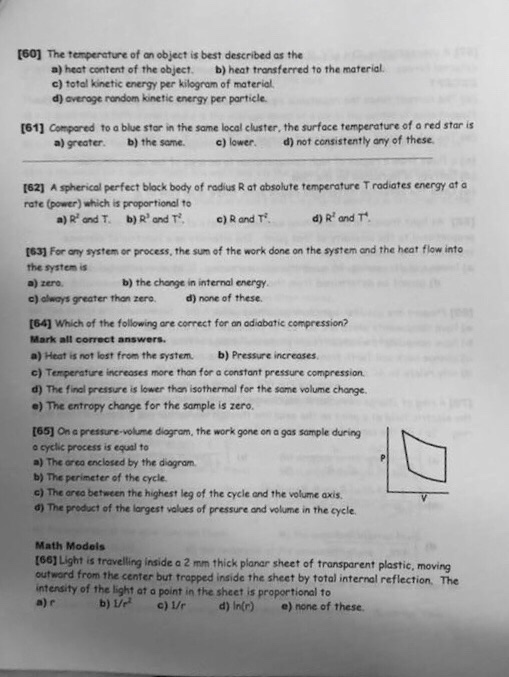 601 The temperature of an object is best described as the a) heat content of the object. b) heat transferred to the material.