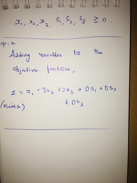 X, 42, S.,S2,3 20. =ep: 2 Adding variables to objective fraction, the 2=0,-322 + 2x₂ + Os, +032 (Minilize) tos,