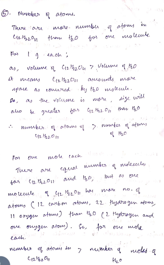 6 Nuvober atoms. Thue au more numhu them o moleuk one Pur ach vou A2 220u 7Uolme ho anods more means by tho Apae moluul eouwr