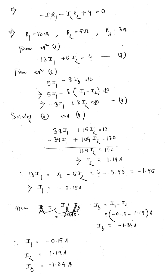 > - I;R, - TRL+4 = 0 2 м R R,=1812 R. usa نی 2 (Duba moral I 131, +5 I-4 From egh (2) IS Of = I 8 - → 51,-8(1,-1z) -40 + 8 I