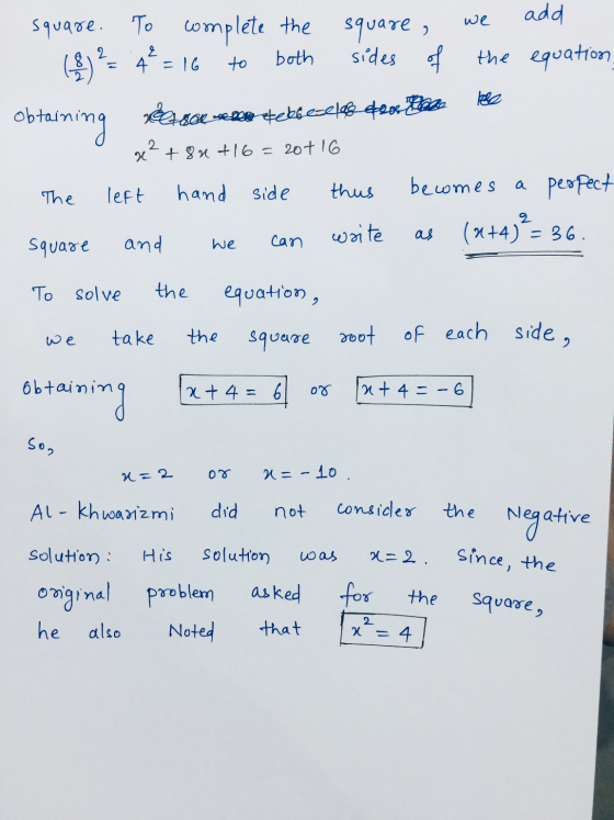 add we 2 to both the equation square. To complete the square, (9)?= 4= 16 sides of obtaining lige notebbe-elo death 2. x + 8u