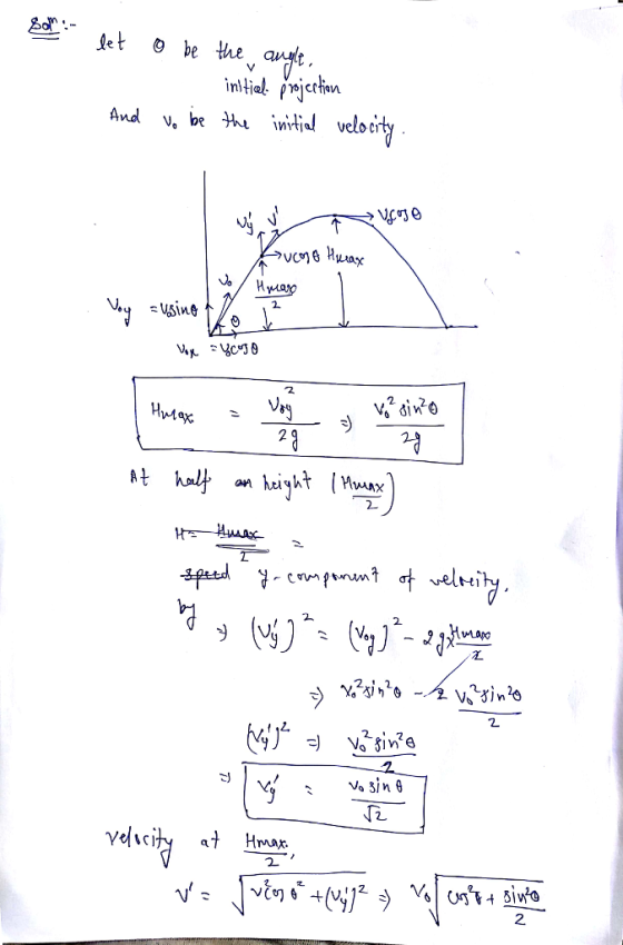 let be the aua initial Prjctin And ν, beth wind veloc; V. -23 -ジ 20 2_ 2 2 2