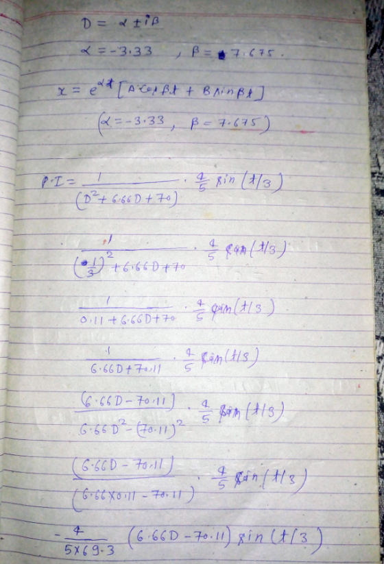 o=&tiß = -333 = 7.675 x = eat a cap But + Bringa] (x = -3:33 ß = 7.675) 4 5 P-I = T (D?+6-66D +70) 몰 7 4 ** (13) 1776660+70 4
