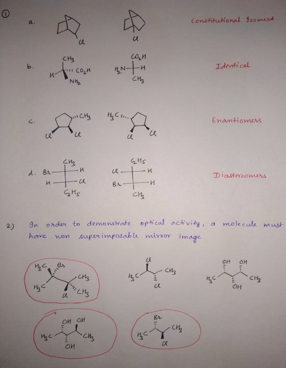 Constitutional Isomers. b. с , n co, и ди ANTH Identical и Nih Сң, S. Cth thn Enantiomers 4 ce (8 GHS И Diastereomers d. Brn