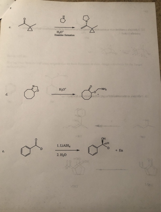 Enamine formation