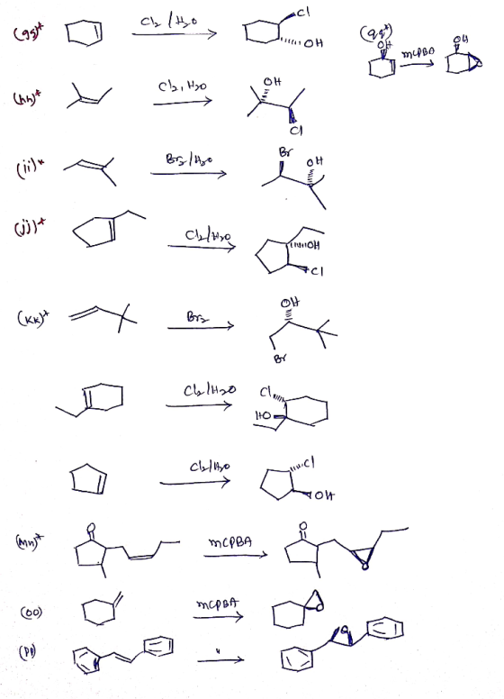 tiftarOH Br (i)* Cl mcpBA