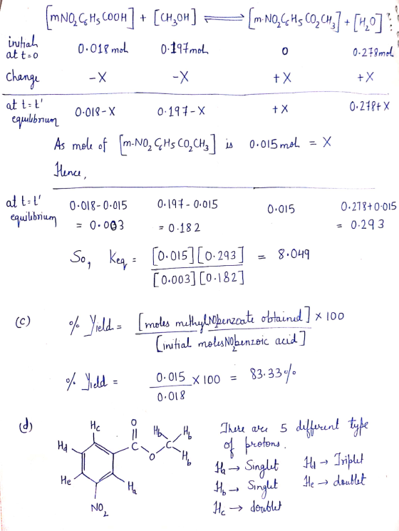 {m-NO,CH3 0,44,]+[420] 0 0-279mol + X +X (mNO, GHz C004] + [C4,04] intah 0.018 moh 0.197mob at t=0 change -X -X at t-t 0.018
