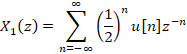 X,z) = Με u[n]z-n 2. n=- 00