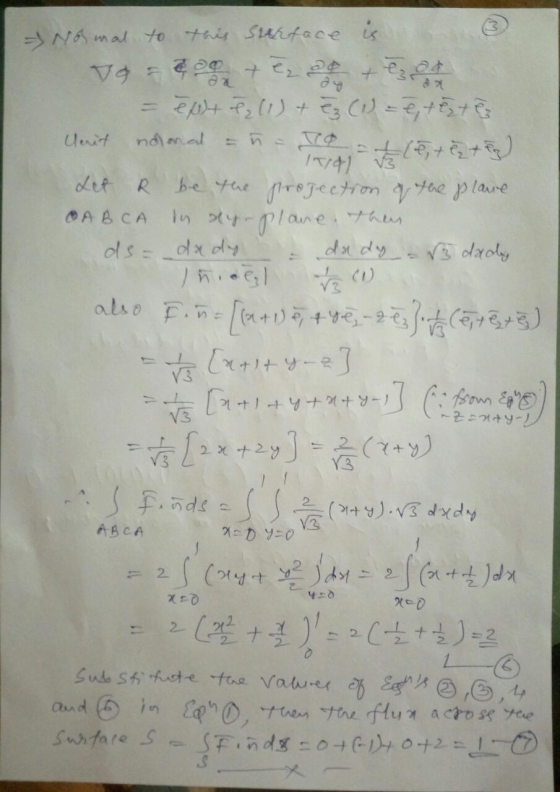 No mal to this surface is Toote 28 + hot =ept 2(1) + ez (1) = e, tez tez Merit nolonal = n = To .. Let R be the projection of