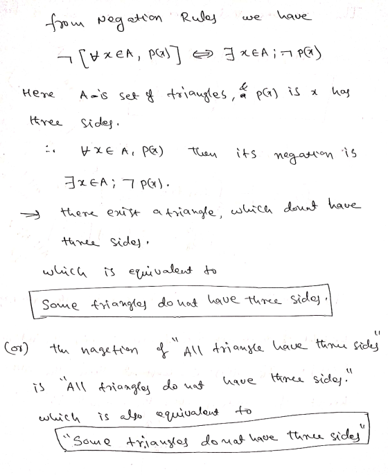 from Nega Rules we have Negation - [HXEA, pay] J REA in PG) Here Asis set of triangles, & PG) is a has tree sides. os KXEA, P