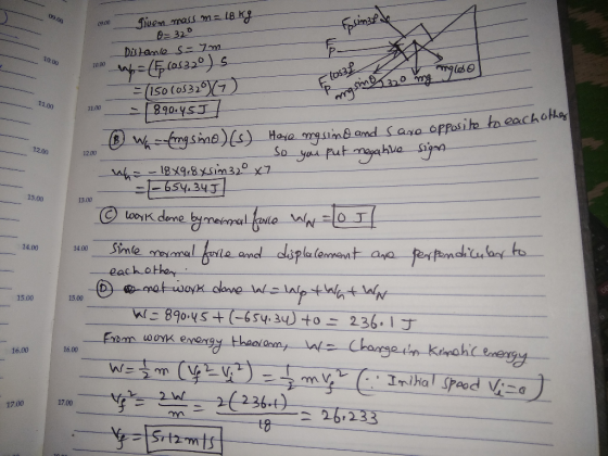 10.00 given mass m = LB kg O=320 Distance S=7m W = F 105320) 5 = (150 (0532) 1000 me ingreso angsing 11.00 12.00 12.00 13.00