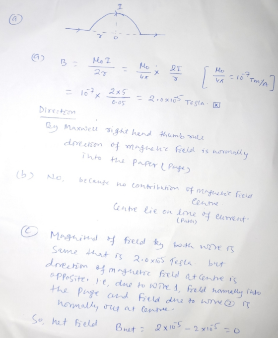 HK - -;0 Jeg © BE dhe Mo = 107x 245 = 260x105 Tesla /a] 0.05 Direction By Maxwell right hand thumb rule drection of mugnene F