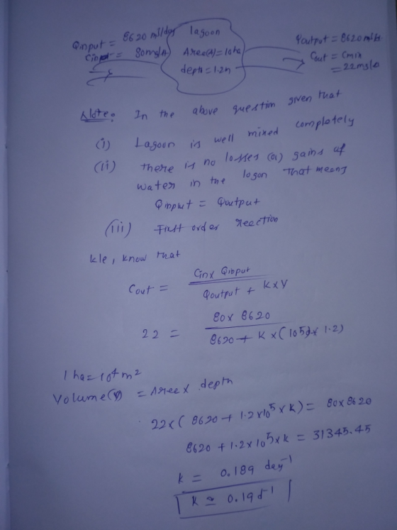 depts 1.2n late? In the above guCd ve gueィtim snentuat id well mized Coroplately (111)-H내 order gleectioo le le knew mat Cout = 8ox 8620 8:20 + K乂(1053イト2) e620 f 1.2x105xk 31345.45 kニ 0.189 dey1 k 으 0.19 d!
