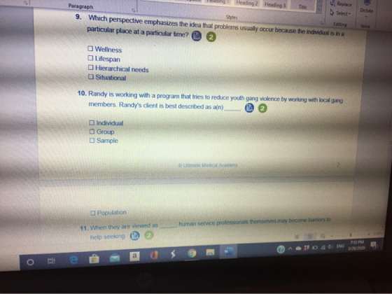 Replace og Heading 2 Heading 3 Select- Paragraph Styles Editing 9. Which perspective emphasizes the idea that problems usuall