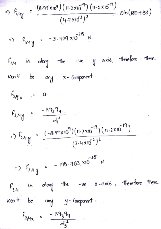 1,4 Sin (180 38 the -ue l axis, thevefore Me ont be and x-Component 2,4 26 2,ч alona The -ve x-axis 가evef ove 가eve 3,4 won 4 be ㎝d y-component 3% - ㄧㄧㄒㄧ