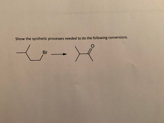 Show the synthetic processes needed to do the following conversions. tort Br