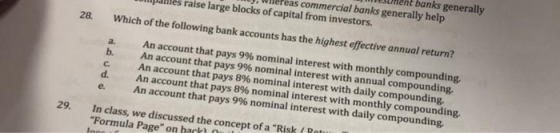 Iesument banks generally J, Wilereas commercial banks generally help Namies raise large blocks of capital from investors. Whi