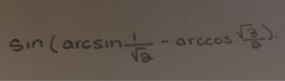 sin (arcsin to arccos e/w?