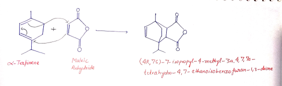 ကို သုံး 2- Terbinene Maleic Anhydride (46, 7S)-7- 1AO PDRK-4-2nny – 24, 4, 7 a – tetrahydso-4,7- ethanoisobenzo furan-1,3-di
