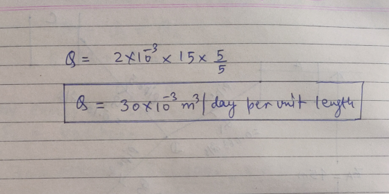 2x10x15x5 i! 5 8 = 30x10 m 3 m/ day peronit tength -3