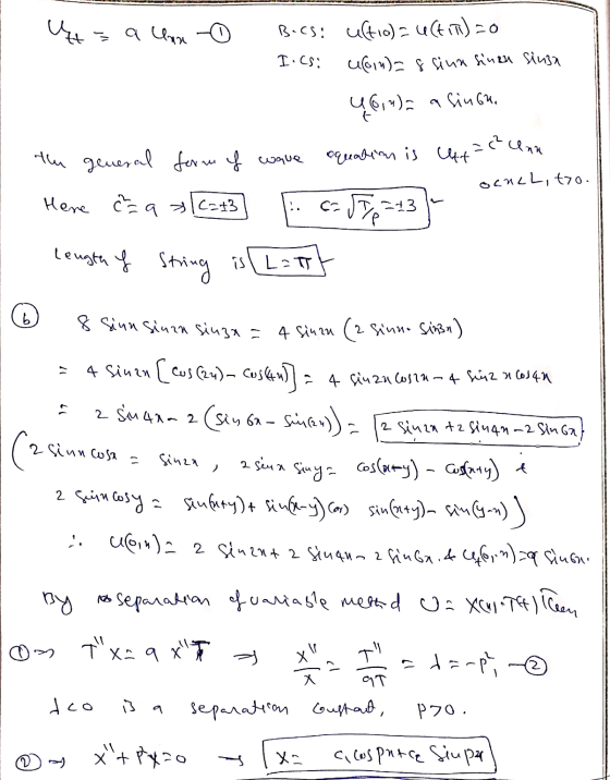 - -0 g-cs: u(to) - (+ т) = 0 1. Су: аби). Ямя Ячи Ми37 46); чсм. the general form of wave equation is cffc? Una ocuch, tro. K