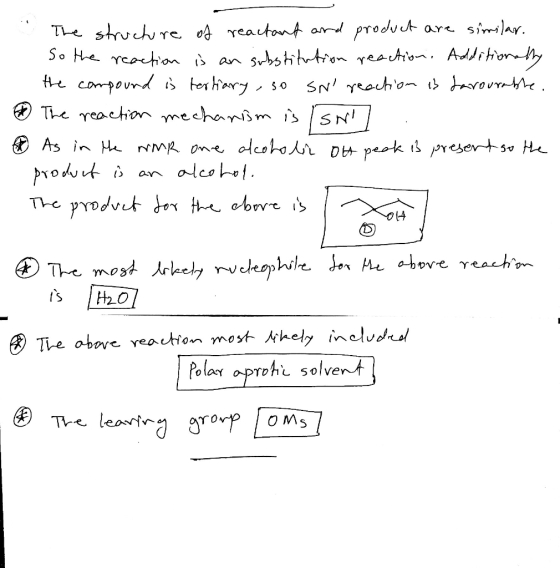 The structure of reactant and product are similar. So the reaction is an substitution reaction. Additionally the compound is
