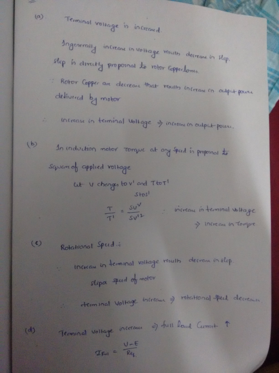 a)Teminal voltage i inCreone d りngene rang în creau in Volkafeveuth decrtou in up. Rotor Copper ae decreont deliur , cd刉motor ntrae in toiminal Vollagenert n (b) jn indvchon motor τ0rque at ons Spad in propovol Squan on applied vol tage utv chang, to vl and TtoT stos initare in teminal vwltage Su Rotationat Speed tnerau in teminal vallage rulh deerenw in sup stipa Pad oh motoy Terminal Voltare inertona e, fun Dead armat ↑